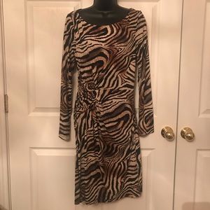 Animal print dress.